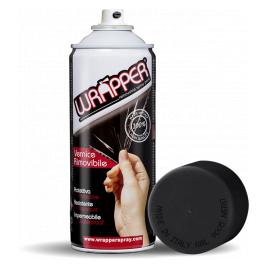 Vopsea spray cauciucata Wrapper 400ml - Negru mat - RAL9005