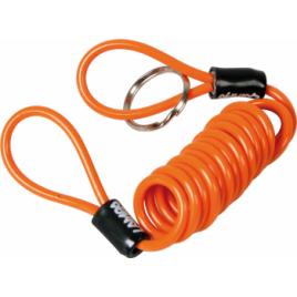Cablu spiralat din otel Safety Reminder - 150cm - Portocaliu