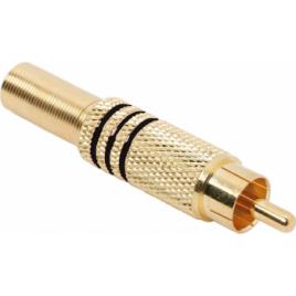 Fisa RCAplacat cu aurpt. cablu de maxim 6 mm
