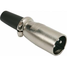 Fisa XLR and bull 3 poliexecutie filetatacu protectie pt. cablu din cauciuc