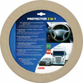 Husa volan protector elasticizat 2 in 1 - Bej