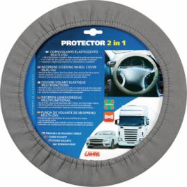 Husa volan protector elasticizat 2 in 1 - Gri