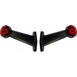 Lampa gabarit camion cu brat 60 and deg cu LED 12/24V Set 2buc Stg/Dr - Alb/Rosu