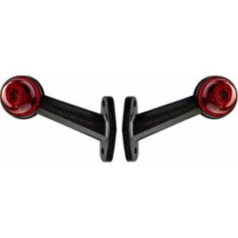 Lampa gabarit camion cu brat lung 60 and deg cu LED 12/24V Set 2buc Stg/Dr - Alb/Rosu