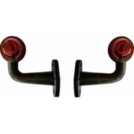 Lampa gabarit camion cu brat scurt 90 and deg cu LED 12/24V Set 2buc Stg/Dr - Alb/Rosu