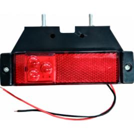 Lampa gabarit catadioptru cu 3 LED-uri 12/24V - Rosu