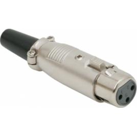 Soclu XLR and bull 3 poliExecutie filetatacu protectie pt. cablu din cauciuc