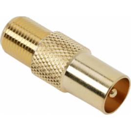 Adaptoare F / TV coaxsoclu F - fisa TV coaxplacat cu aur