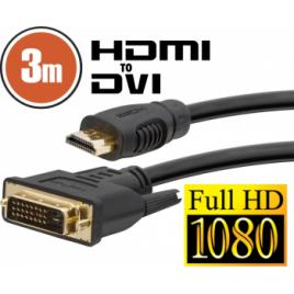 Cablu DVI-D / HDMI and bull 3 mcu conectoare placate cu aur