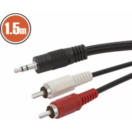 Cablu RCA / JACKfisa 2 x RCA-fisa 3 5 st JACK1 5 m