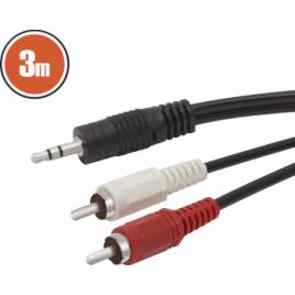 Cablu RCA / JACKfisa 2 x RCA-fisa 3 5 st JACK3 0 m