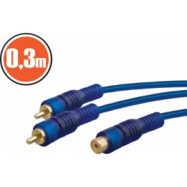 Cablu RCAfisa 2 x RCA-soclu 1 x RCA0 3 m