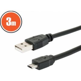 Cablu USB 2.0fisa A - fisa B micro 3 m