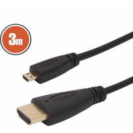 Cablu micro HDMI and bull 3 mcu conectoare placate cu aur
