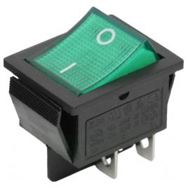 Interupator basculant 1 circuit 16A-250V OFF-ON lumini de verde