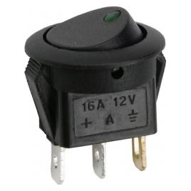 Interupator basculant1 circuit16A-12VDCOFF-ONcu LED verde