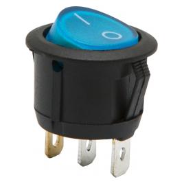 Interupator basculant1 circuit6A-250VON-OFFlumini de albastru