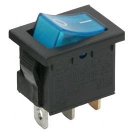 Intrerupator basculant 1 circuit 6A-250V OFF-ON iluminare albastr a