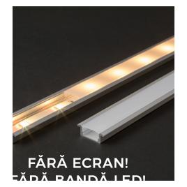 Profil din aluminiu pt. benzi LED 2000x23x8mm
