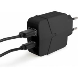 Adaptor de retea USB + Type-C PD18W cu incarcare rapida - negru