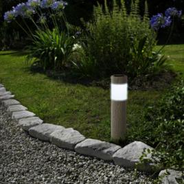 Lampa solara LED E and ldquo imitatie de piatra