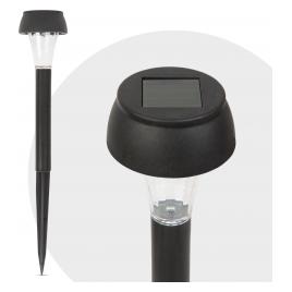 Lampa solara LED alb rece - negru - Material plastic