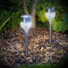 Lampa solara cu LED pentru gradina din sticla