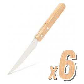 Set de cutite cu ma and cent ner de lemn - 6 piese