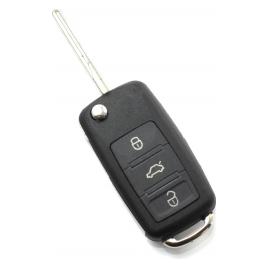 Audi A8 - Carcasa cheie tip briceag cu 3 butoane fara buton de panica - CARGUARD