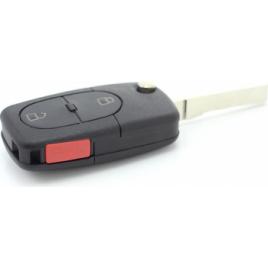 CARGUARD - Audi - carcasa cheie tip briceag 2+1 butoane cu buton panica si baterie CR 2032