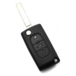 Citroen / Peugeot 307 - Carcasa tip cheie briceag 3 butoane lama VA2-SH3 cu suport baterie buton portbagaj
