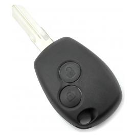 Dacia / Renault - Carcasa cheie cu 2 butoane si suport inox pentru baterie