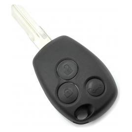Dacia / Renault - Carcasa cheie cu 3 butoane si suport baterie din inox