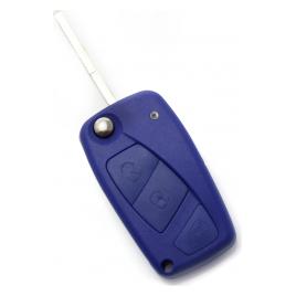Fiat - Carcasa cheie tip briceag 3 butoane albastru