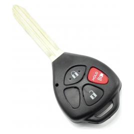 Toyota carcasa cheie 2+1 butoane cu buton rosu panica fara logo