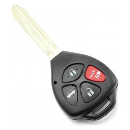 Toyota carcasa cheie 3+1 butoane cu buton rosu panica fara logo
