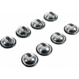 Autocolant 3D crom sfere set 8buc - and Oslash 23mm