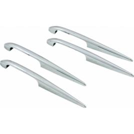 Set aripioare styling exterior Short-Fin 4buc - 140mm - Crom