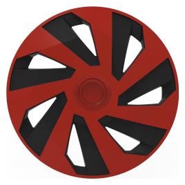 Set capace roti auto Cridem Vector 4buc - Rosu/Negru - 14