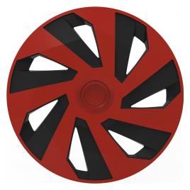 Set capace roti auto Cridem Vector 4buc - Rosu/Negru - 16
