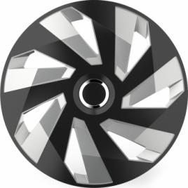 Set capace roti auto Cridem Vector RC 4buc - Negru/Argintiu - 16