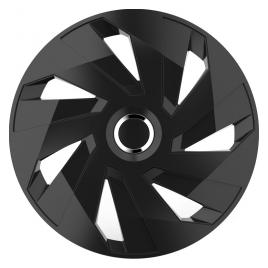 Set capace roti auto Cridem Vector RC 4buc - Negru/Crom - 15