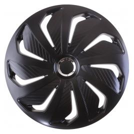 Set capace roti auto Cridem Wind RC 4buc - Negru/Crom - 16