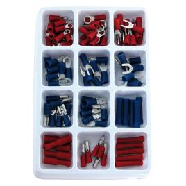 Set terminale electrice Carpoint 100buc - Rosu/Albastru