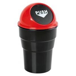 Suport tip cos gunoi mini pentru bord auto Push-Bin Lampa - Rosu/Negru