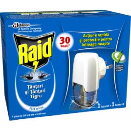 Aparat electric si lichid impotriva tantarilor Raid 30 nopti 21ml