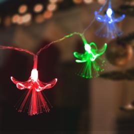 E and tilde ir de lumina cu LED - floral - 20 de LED-uri - 2 85 metri - culoare - 2 x AA