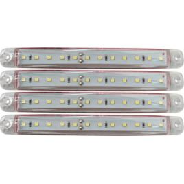 Lampa gabarit cu 12 LED-uri 12/24V set 4buc Cridem - Alb