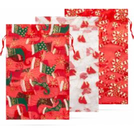 Plasa cadou Organza - 3 tipuri - 20 x 30 cm - 12 buc / pachet
