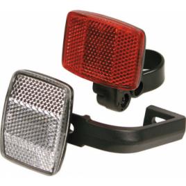 Set catadioptri reflectorizanti bicicleta fata-spate 2buc Lampa - Alb/Rosu